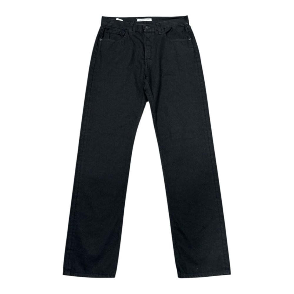 OuterKnown Sz 27 (33X33) Straight Leg Jeans Black Rigid No Stretch Denim